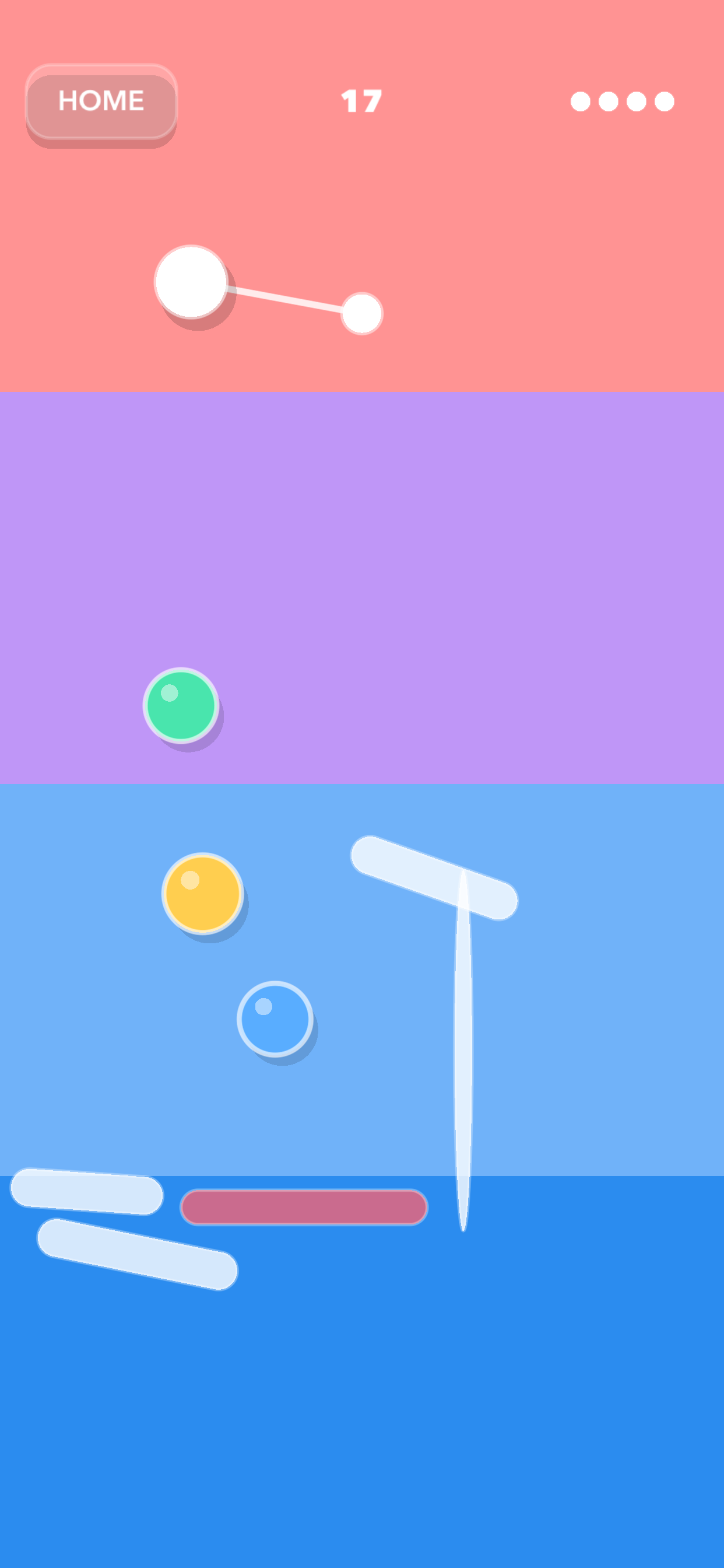 Pendulum Pop level with obstacles